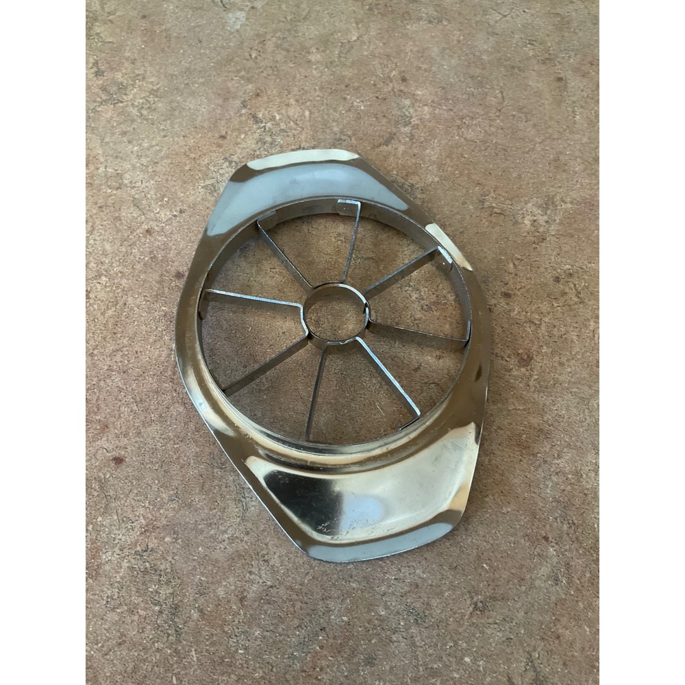 Stainless Steel Apple Slicer Corer 8 Blade Metal Wedger Cutter Silver vintage - Picture 4 of 4